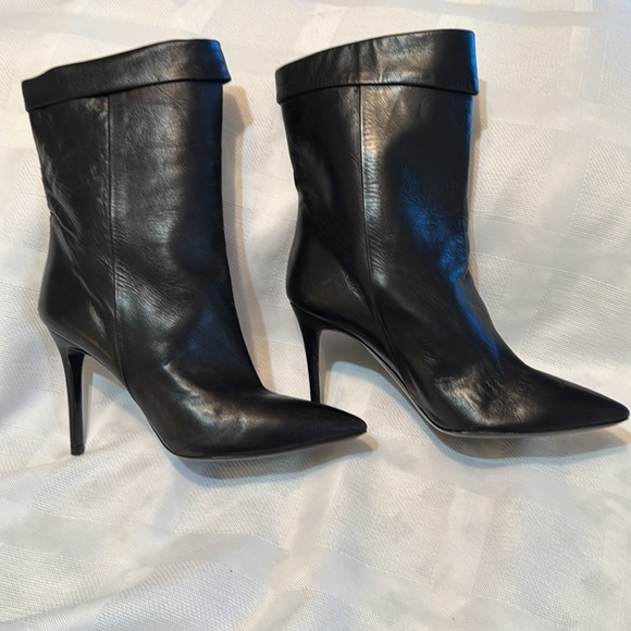 NWOT charles david Women’s Sz 6 US / 36 EU Black Leather Heeled Boots - Picture 2 of 8